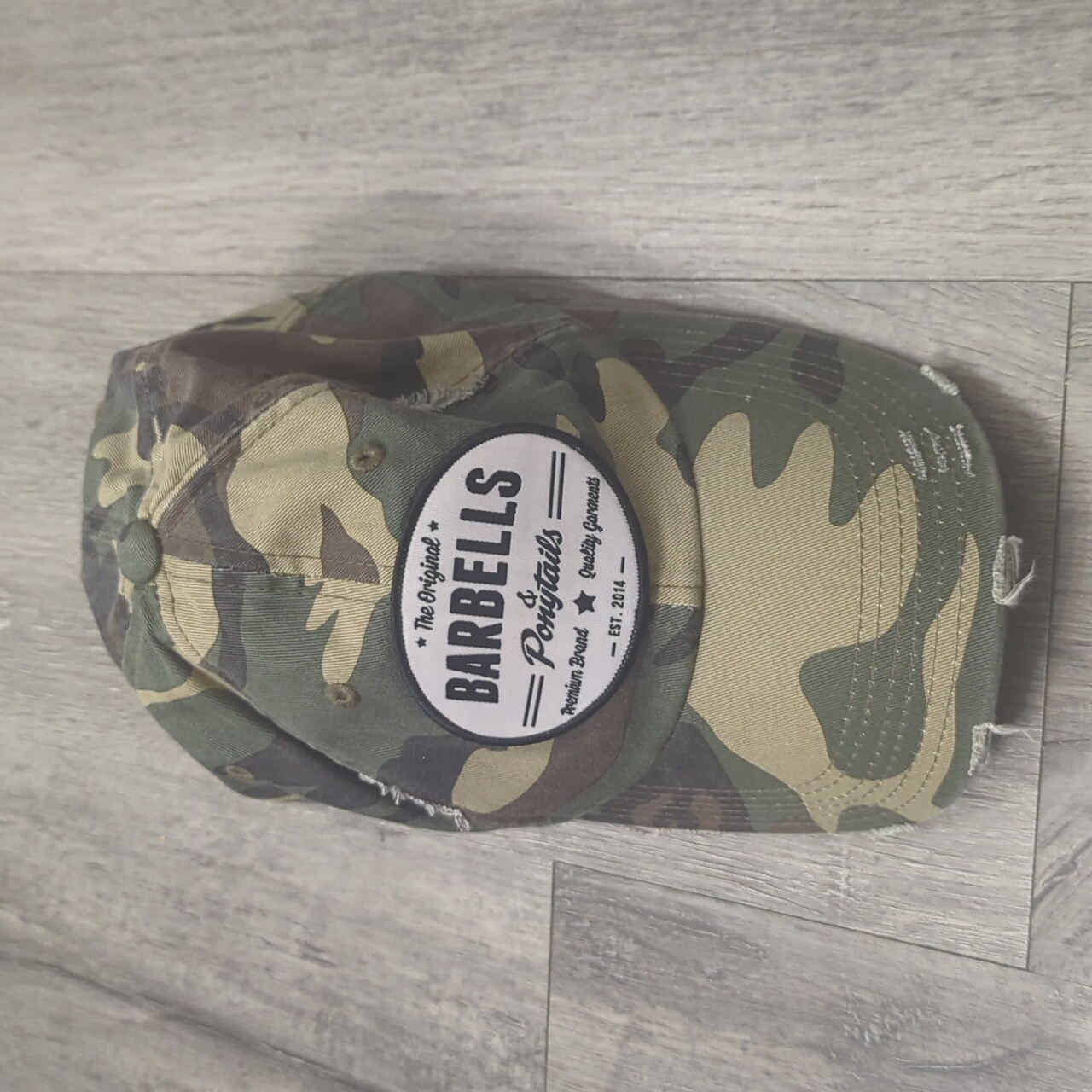 Womans Barbells Camouflage Hat